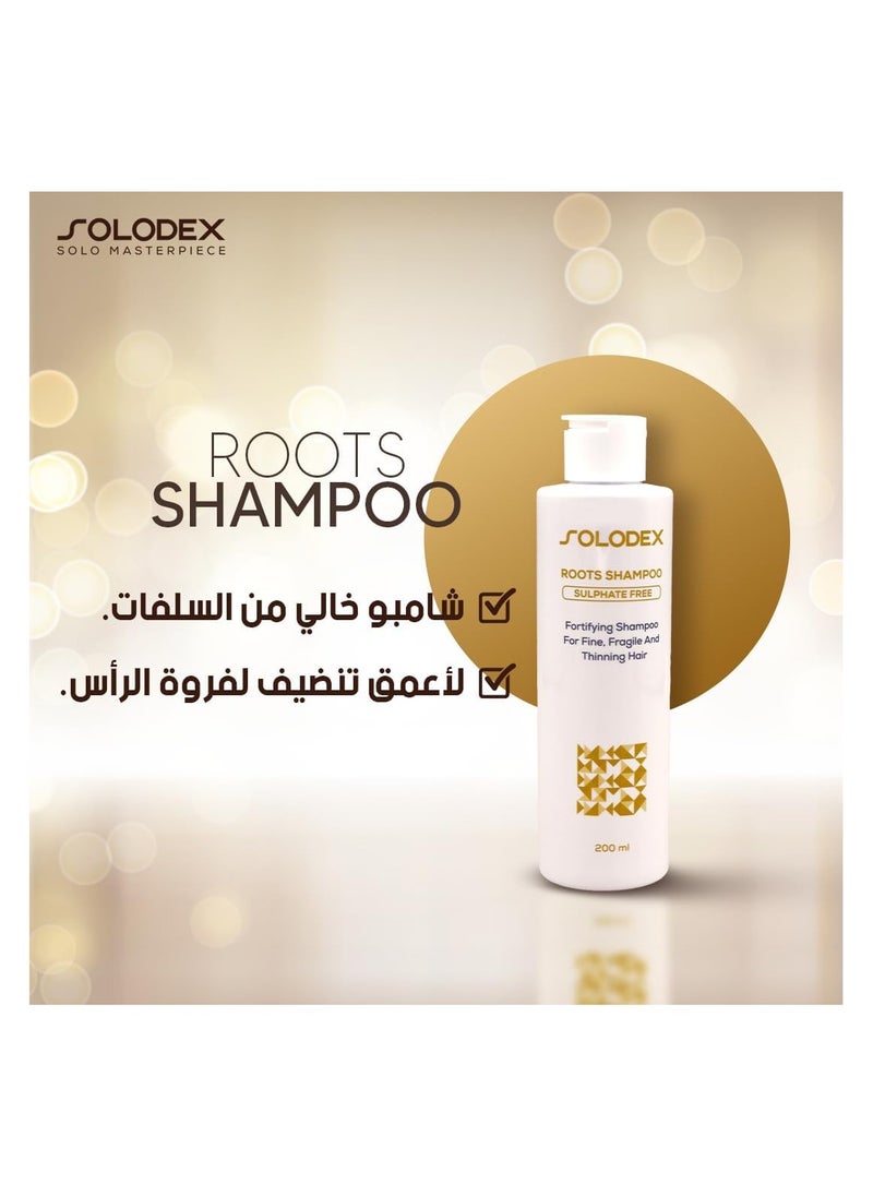 SOLODEX - Roots Shampoo Sulphate Free 200ml - Image 1