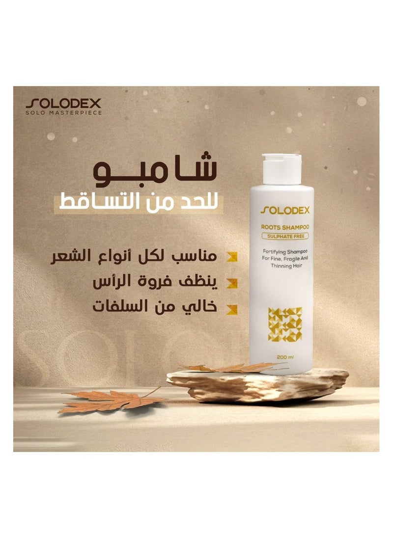 SOLODEX - Roots Shampoo Sulphate Free 200ml - Image 1