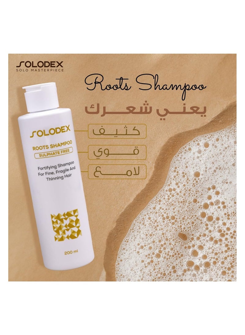 SOLODEX - Roots Shampoo Sulphate Free 200ml - Image 1