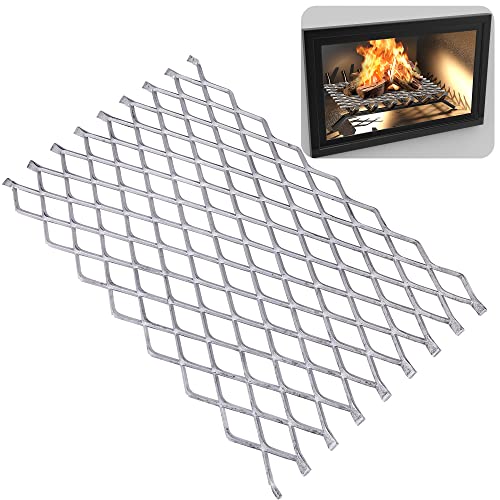 RunNico Fireplace Grate Ember Retainer16x10Inches Steel Fireplace Ember Retainer MeshMetal Ember Retainer for Use on Fireplace Grates Large - Image 1