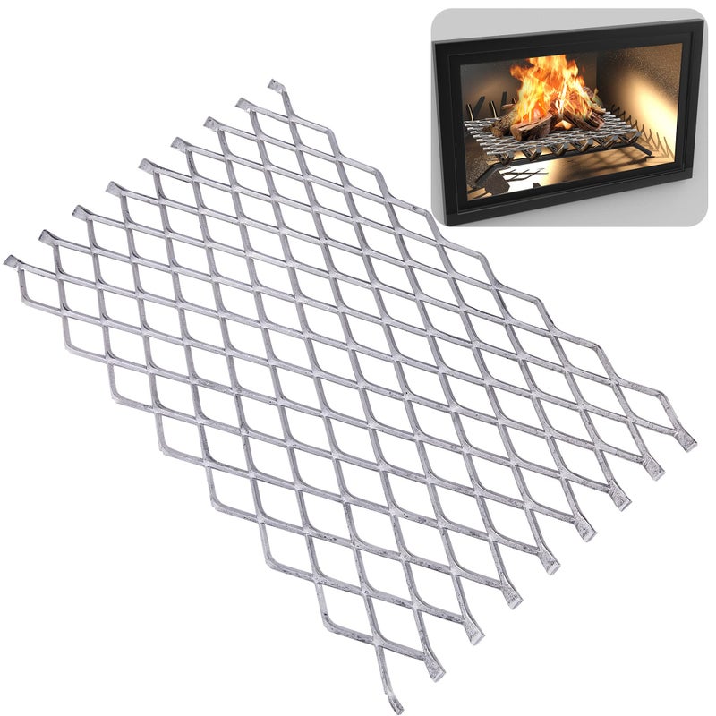 RunNico Fireplace Grate Ember Retainer16x10Inches Steel Fireplace Ember Retainer MeshMetal Ember Retainer for Use on Fireplace Grates Large - Image 2