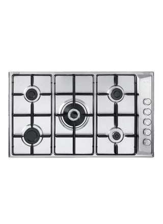 90 cm stainless steel Gas hob, 5 gas burners including 1 double ring wok burner, matt enamelled pan supports, safety devices and electronic ignition, sideward control gas knobs. - pzsku/ZA5E1161CD1741B3548E9Z/45/1743931152/8291ff5b-a84f-4e8d-9fff-42f08a02803e
