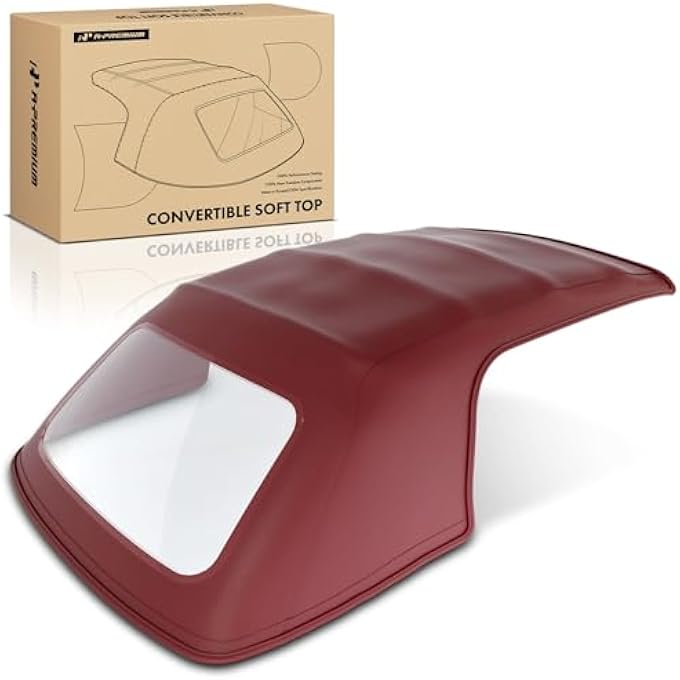 rayihni Bordeaux Convertible Soft Top Compatible with BMW E36 Series 328i 1996-1999, 325i 1994-1997, 323i 1997-1999, 318i 318is 1994-1999, M3 1994-1999, with Plastic Window - Image 2