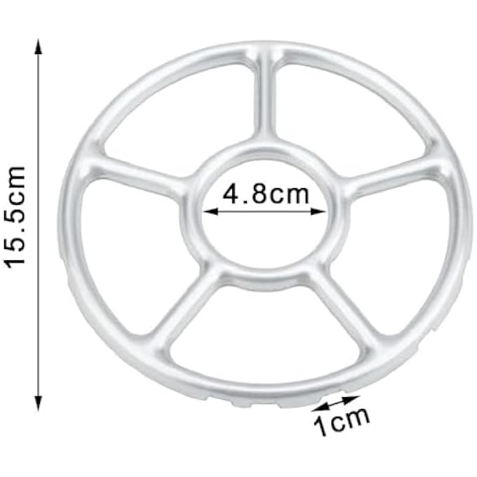 KASTWAVE 2 Pcs Alloy MultiFunction Gas Ring Reducer Universal Hob Ceramic Pan Supports Alloy MultiFunction Trivets Stove Top Gas Ring Reducer For Cooker Heat Simmer Coffee Pots - Image 5