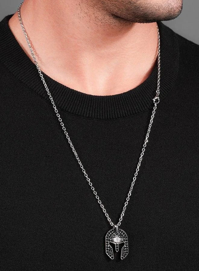 POLICE Armor Stainless Steel Gents Necklace With CrystalsPEAGN0032001