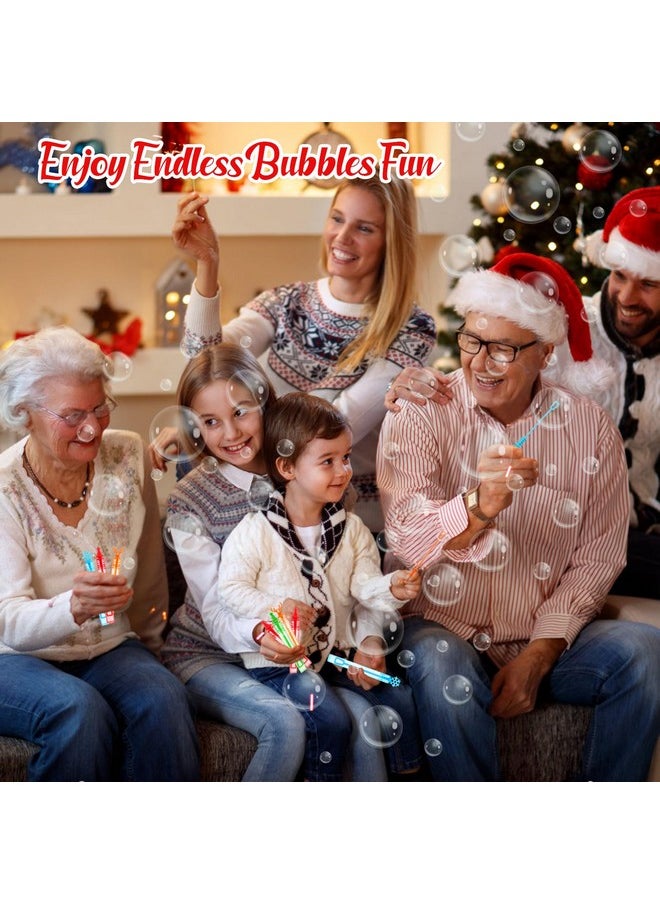 DERAYEE DERAYEE 36Pcs Christmas Bubble Wands for Kids Bulk, Xmas Mini Bubbles Party Favors Christmas Toys Gift for Boys Girls Christmas Classroom Awards, Goody Bag Fillers  - Image 5