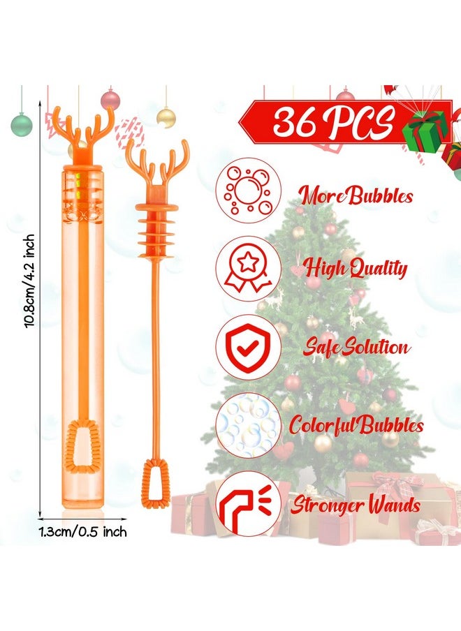 DERAYEE DERAYEE 36Pcs Christmas Bubble Wands for Kids Bulk, Xmas Mini Bubbles Party Favors Christmas Toys Gift for Boys Girls Christmas Classroom Awards, Goody Bag Fillers  - Image 2