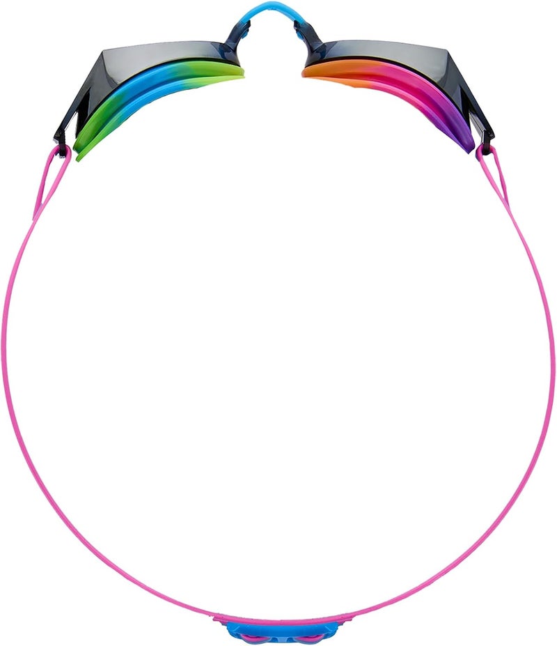 TYR Blackops 140 EV Racing Mirrored Goggles Junior Fit, Silver/Blue/Pink - Image 4