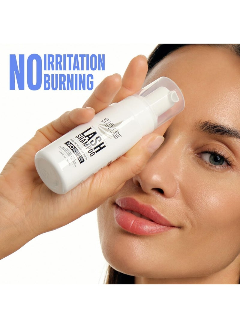 Stacy Lash Eyelash Extension Shampoo with Brush, Foaming Lash Cleanser and Eye Makeup Remover, 50 ml (1.69 fl oz) - Image 2