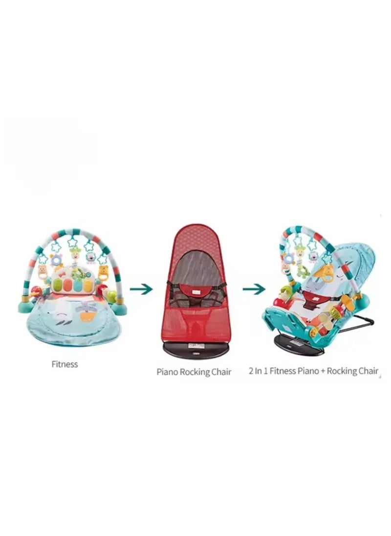 Generic - 1*3 Multifunctional Baby Rocking Chair with Music Hanging Toy for Baby to Sleep - Image 1