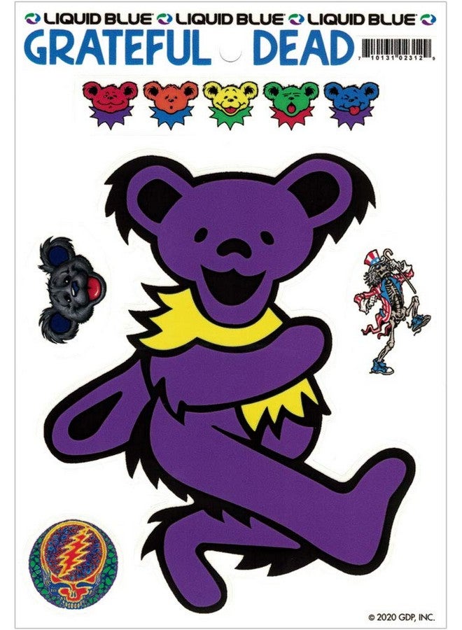 Liquid Blue Grateful Dead Purple Dancing Bear Bumper Sticker/Decal - Image 2