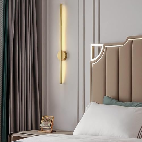 Desidiya Metal Modern LED 3 Color Long Wall Sconce Gold Wall Light for Bedroom Living Room Corridor Lighting Fixtures Wall Mount (Warm+Natural+Coolwhite), Pack of 2 - Image 4