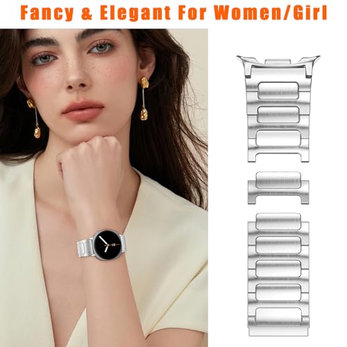 PanPinnacle Stainless Steel Band For Galaxy Watch 8 Classic 46mm/Galaxy Watch 8 40mm 44mm Bands,Solid Metal Business Replacement Strap For Samsung Galaxy Watch 8 Bands Men Women,Silver - Image 5