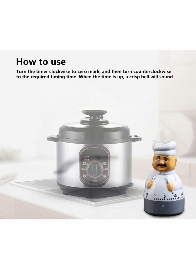 Y&D - Timers 60 Minutes Mechanical Kitchen Cooking Timer Clock Loud Alarm Counters Manual (Chef) - Image 1
