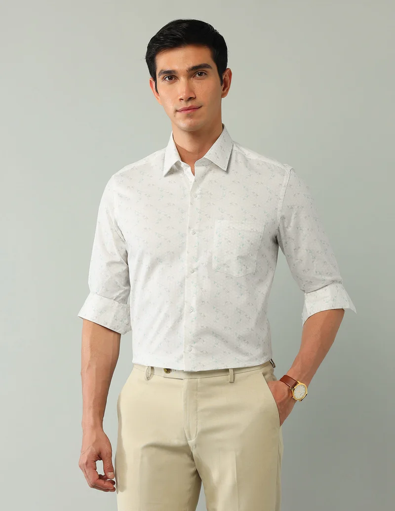 Slim Fit Dobby Printed Shirt