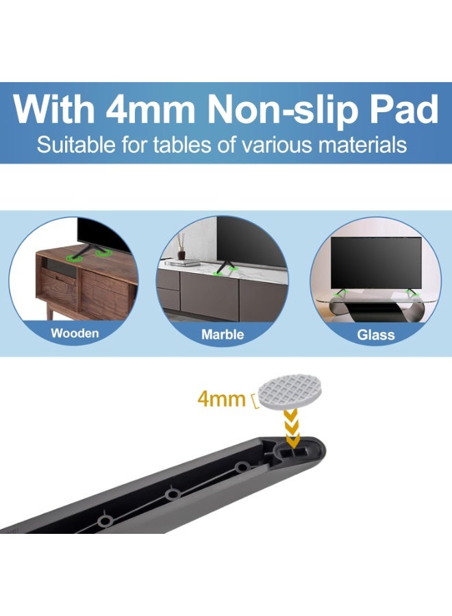 Stands for TCL Smart TVs - 32-inch, 40-inch, 43-inch, 48-inch, 49-inch, 50-inch, 55-inch, 65-inch, 75-inch, 85-inch, 32S321, 32S325, 32S327, 32S305, 32S301, 32S303, 32S4610R, 32S3850, 32S3850A, 32S3850B, 32S3850P, 32FS4610R, 32S800, including screws. - Image 4