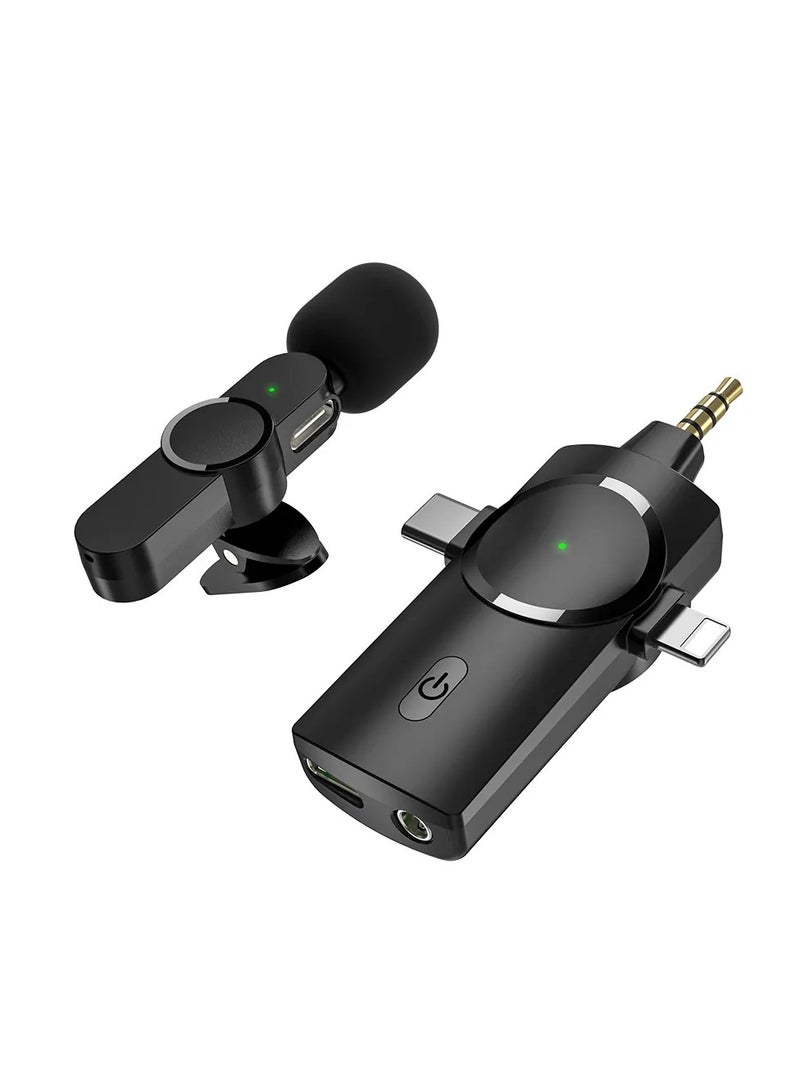 Plug-Play 3 In 1 Wireless Lavalier Microphone Professional Microphone Wireless Microphone - Image 3