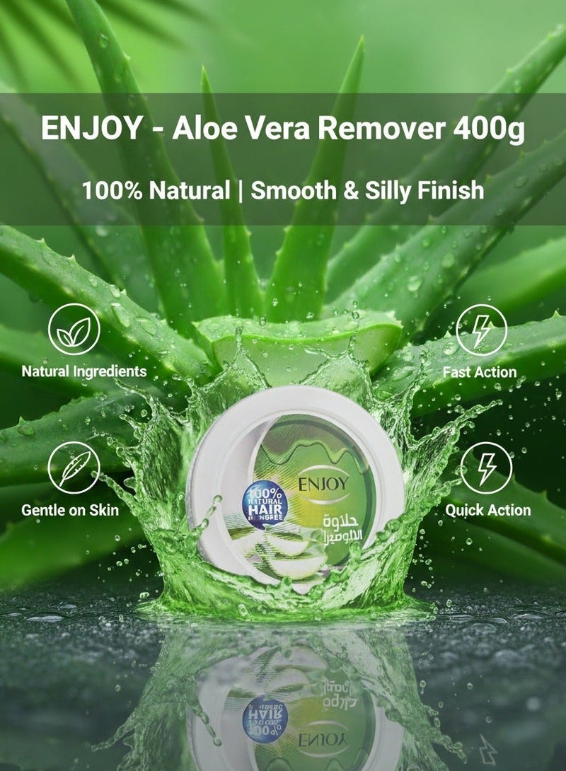 ENJOY Hair Remover Paste with Aloe Vera – 400g | 100% Natural Sugar Wax | Gentle & Soothing Hair Removal | Calming & Hydrating for Sensitive Skin | Smooth & Silky Finish | Long-Lasting Results - Image 3