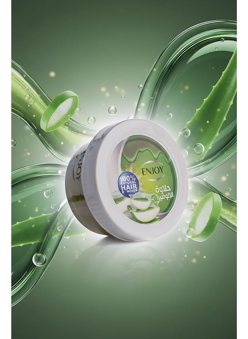 ENJOY Hair Remover Paste with Aloe Vera – 400g | 100% Natural Sugar Wax | Gentle & Soothing Hair Removal | Calming & Hydrating for Sensitive Skin | Smooth & Silky Finish | Long-Lasting Results - Image 4