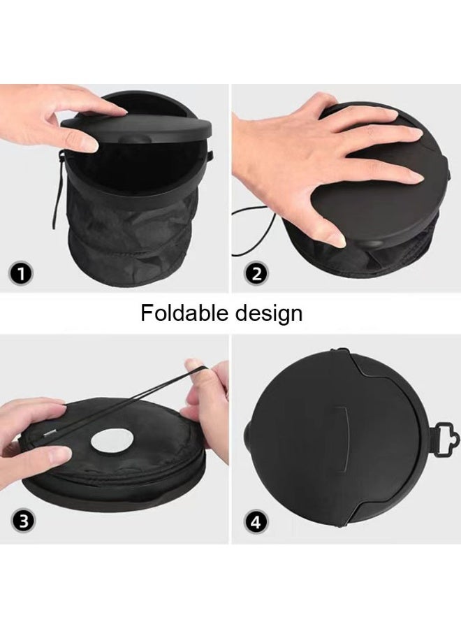 Car Foldable Garbage Bin Pop up Collapsible Bin with Lid - Image 2