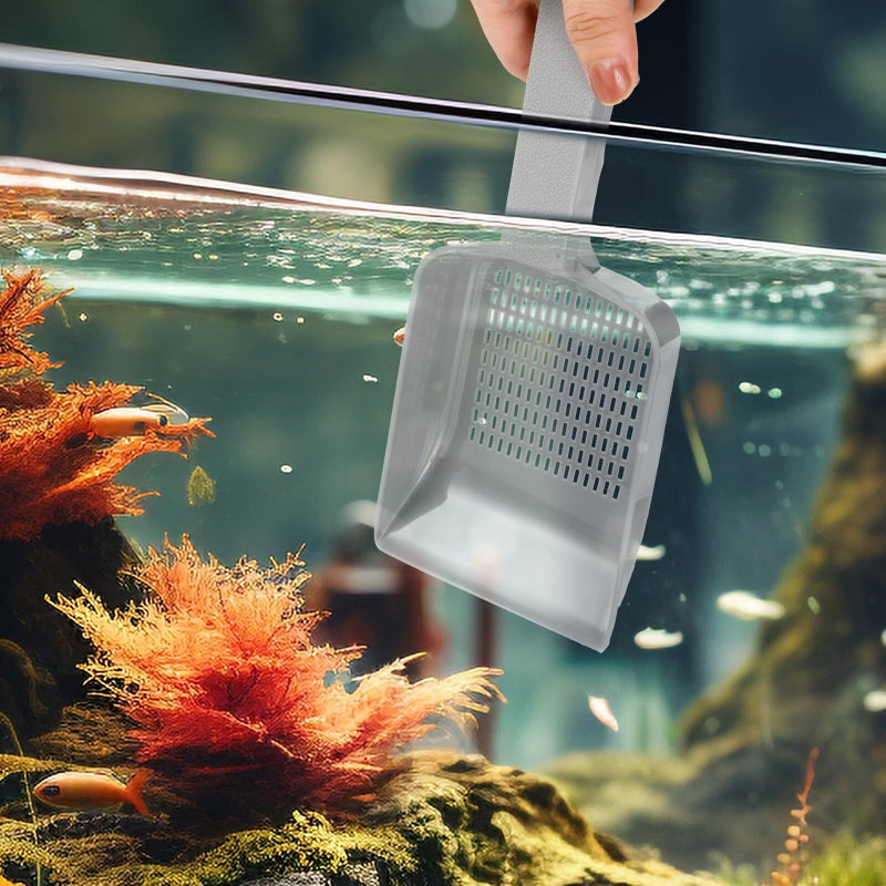 Long Handle Plastic Aquarium Gravel Scoop Shovel for Fish Tank Cleaning and Substrate Removal - Image 5