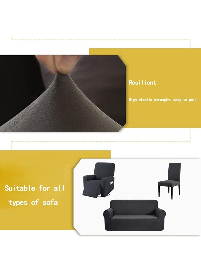 The Bros Fabric Stretch Removable Washable Velvet Dining Chair Polyester Spandex Fabric Slipcovers Washable Removable Chair Slipcover Dining Chair Protector Cover, For Kitchen, Dining Room - Image 5