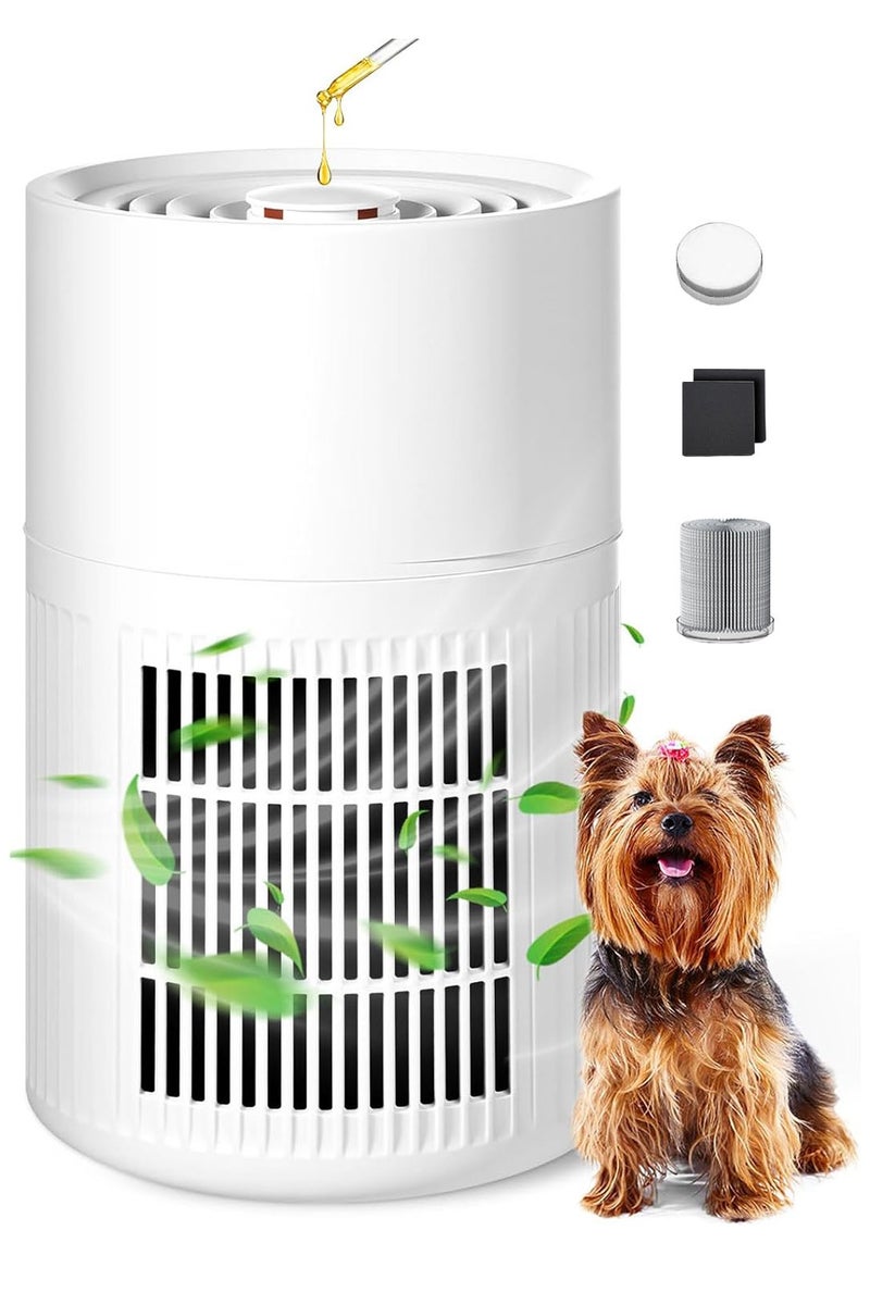 CubeG Air Purifiers with HEPA 3-in-1 Filter for  Dorm Room Pet Bedroom Office Home  Up to 20 m²,  Air Purifier Quiet Sleep for Desk Allergies Smoke Pet Dander Hair Dust - Image 1