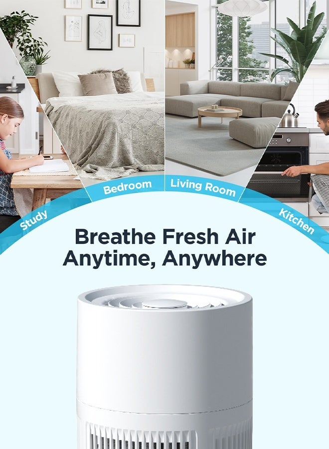 CubeG Air Purifiers with HEPA 3-in-1 Filter for  Dorm Room Pet Bedroom Office Home  Up to 20 m²,  Air Purifier Quiet Sleep for Desk Allergies Smoke Pet Dander Hair Dust - Image 5
