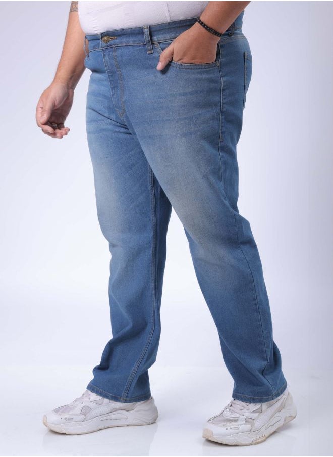HARDSODA Men Plus Size Vintage Straight Fit Solid Mid-Rise Stretchable Jeans  - Image 3