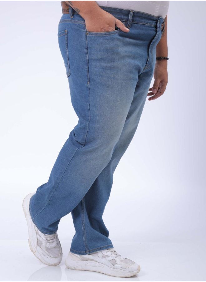 HARDSODA Men Plus Size Vintage Straight Fit Solid Mid-Rise Stretchable Jeans  - Image 4