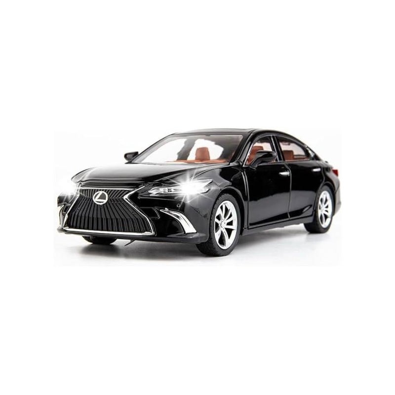 1/24 Lexus ES300 Diecast Car Model Alloy Collectible Pull Back Toy Car with Light and Sound Toy Vehicle for Boys Gift Black - Image 1