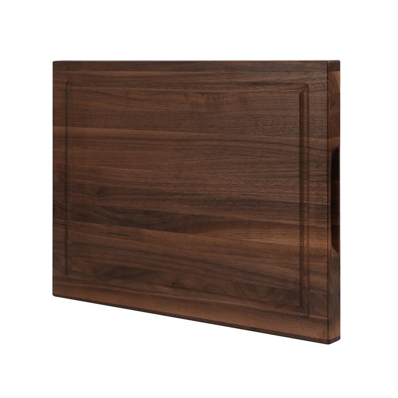 CONSDAN Walnut Cutting Board for Kitchen, USA Grown Hardwood, 16 x 12, with Invisible Inner Handle, Prefinished with Food-Grade Oil, Suitable for Kitchen Edge Grain, 1" Thick - Image 1