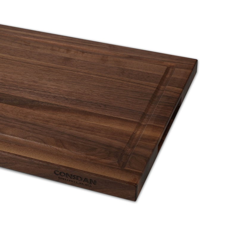 CONSDAN Walnut Cutting Board for Kitchen, USA Grown Hardwood, 16 x 12, with Invisible Inner Handle, Prefinished with Food-Grade Oil, Suitable for Kitchen Edge Grain, 1" Thick - Image 4