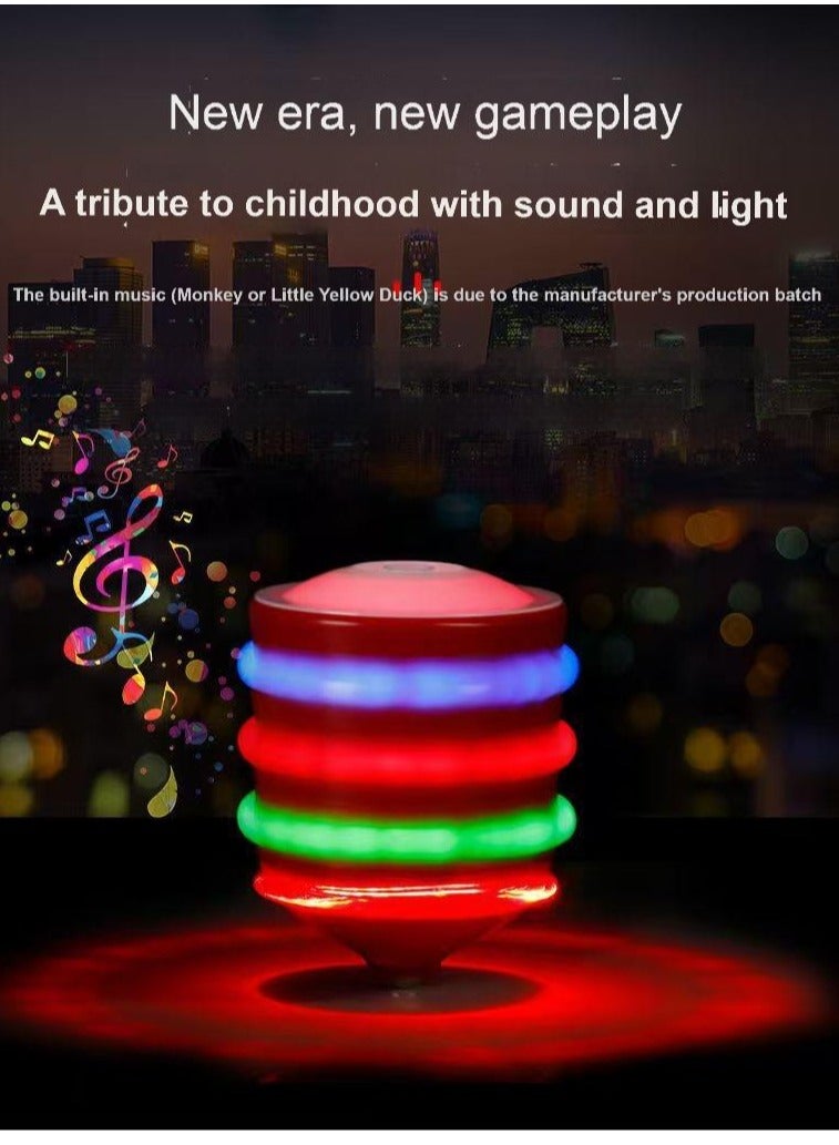 Upgraded Wooden-Style Spinning Top Toy for Boys | Colorful LED Lights & Music | Electric Balance Gyro | Rotating Flashing Top for Kids & Adults | Durable ABS Material | 72 Light Variations & Dynamic Sound - Image 3