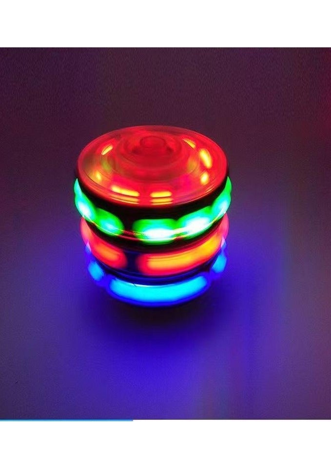 Upgraded Wooden-Style Spinning Top Toy for Boys | Colorful LED Lights & Music | Electric Balance Gyro | Rotating Flashing Top for Kids & Adults | Durable ABS Material | 72 Light Variations & Dynamic Sound - Image 4