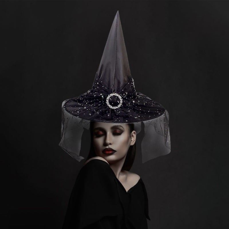 Halloween Witch Hat: Black High-Quality Durable Scary Witch Hat - Soft Comfortable Halloween Decor for Halloween Parties Cosplay Yard Decorations - Image 3