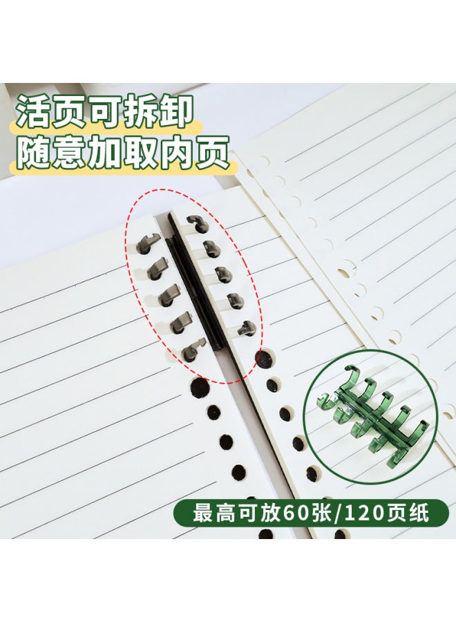 HELPS Creative A5 Non-hand-held Loose-leaf Notebook For Students 60 Sheets Detachable Coil Notebook Thickeneded Horizontal Line Notebook - Image 3