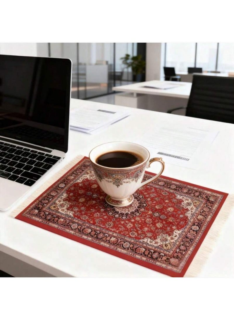 Elegant and Functional Coffee Coaster, Persian-Style Mouse Pad, Tea and Coffee Coaster – Slip-Resistant Rubber Base, Smooth Surface, Durable and Spill-Proof – Perfect for Coffee and Tea Lovers - Image 2