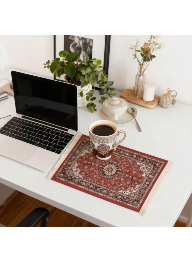 Elegant and Functional Coffee Coaster, Persian-Style Mouse Pad, Tea and Coffee Coaster – Slip-Resistant Rubber Base, Smooth Surface, Durable and Spill-Proof – Perfect for Coffee and Tea Lovers - Image 4