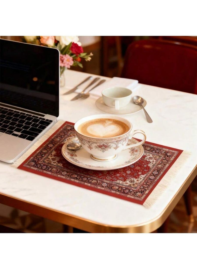 Elegant and Functional Coffee Coaster, Persian-Style Mouse Pad, Tea and Coffee Coaster – Slip-Resistant Rubber Base, Smooth Surface, Durable and Spill-Proof – Perfect for Coffee and Tea Lovers - Image 1