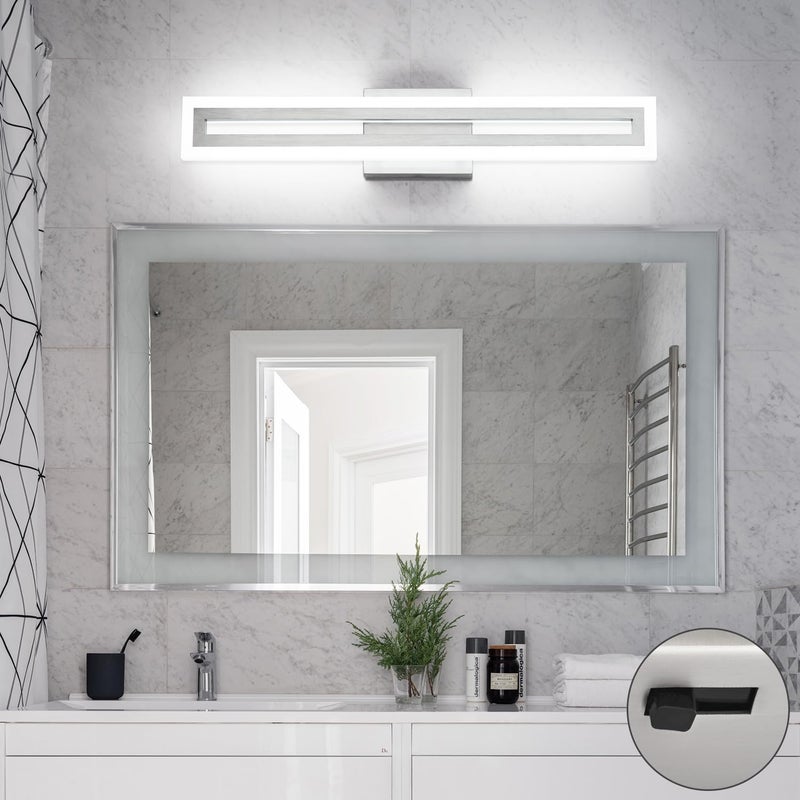 SOLFART Brushed Nickel Vanity Lights for Bathroom 5 Color Adjustable Dimmable 24 Inch Led Vanity Light 5CCT - Image 5