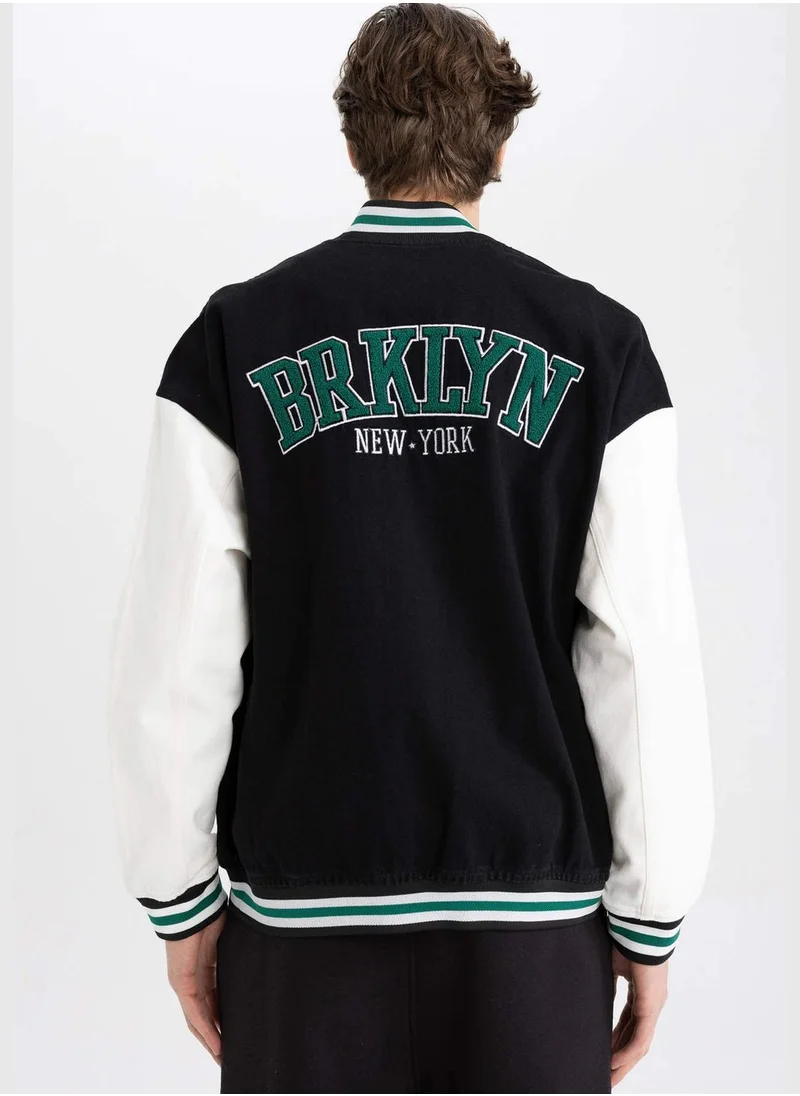 ديفاكتو Man Bomber Long Sleeve Denim Jacket
