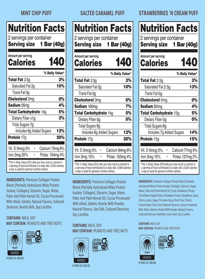 Built Bar, Puff Protein Bars, Variety Pack, Collagen, On-the-go Snacks, Breakfast Bar, Mixed Sampler, 12 Pack - Image 5