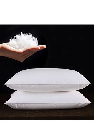 طقم من 2 وسادة سرير ريش راحة فاخرة مع ريش أوز وقماش قطن 100%، (أبيض، مقاس 50×70 سم) - pzsku/ZA5E21E733E00D57396E7Z/45/1746209498/99be6da1-3420-49b2-85e4-e7fb8b619d38
