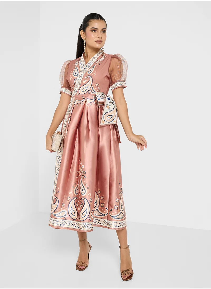 ايلا Abstract Print Dress