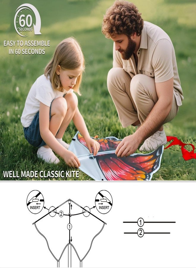 BLOOLILIES 3 Pack Butterfly Kites for Kids Age 4-8 8-12, Easy to Fly with 328ft Kite String for Adults & Beginner, Easy to Assembled Colorful Kite for Beach Trip Family Activities Outdoor Games - Image 5