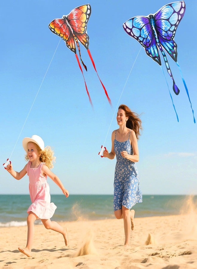 BLOOLILIES 3 Pack Butterfly Kites for Kids Age 4-8 8-12, Easy to Fly with 328ft Kite String for Adults & Beginner, Easy to Assembled Colorful Kite for Beach Trip Family Activities Outdoor Games - Image 3
