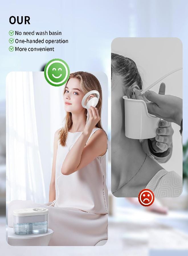 جهاز تنظيف الأذن KAUGIC يعمل بالطاقة المائية، مجموعة إزالة شمع الأذن الكهربائية، مؤهلة لـ FSA HSA، مجموعة ري الأذن مع نظام صرف و 4 أوضاع تنظيف، مجموعة غسل الأذن آمنة وفعالة للبالغين مع 3 نصائح للأذن - Image 3