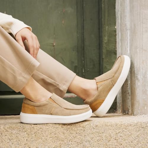 OrthoComfoot Men's Orthopedic Walking Shoes Slip On Loafers: Casual Arch Support Dress Shoes for Overpronation, Lightweight Comfy Orthotics Walking Shoes for Relieve Flat Feet Size 8 - Image 2