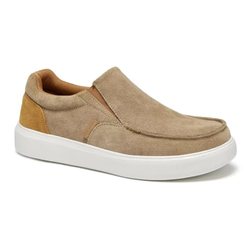 OrthoComfoot Men's Orthopedic Walking Shoes Slip On Loafers: Casual Arch Support Dress Shoes for Overpronation, Lightweight Comfy Orthotics Walking Shoes for Relieve Flat Feet Size 8 - Image 1